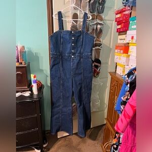 Denim overalls